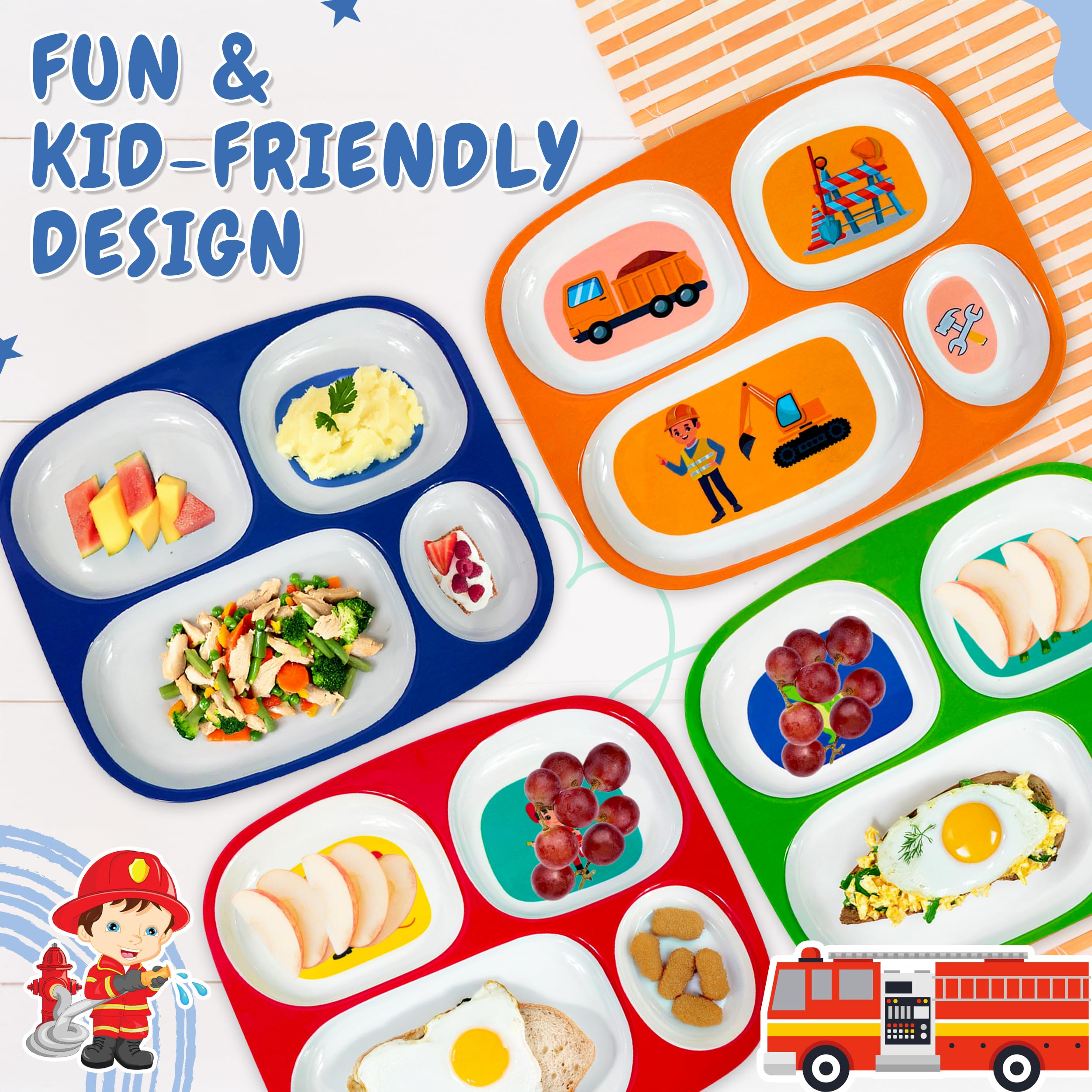4E's Novelty BPA-free plate offers safe, reusable dinnerware for children.
