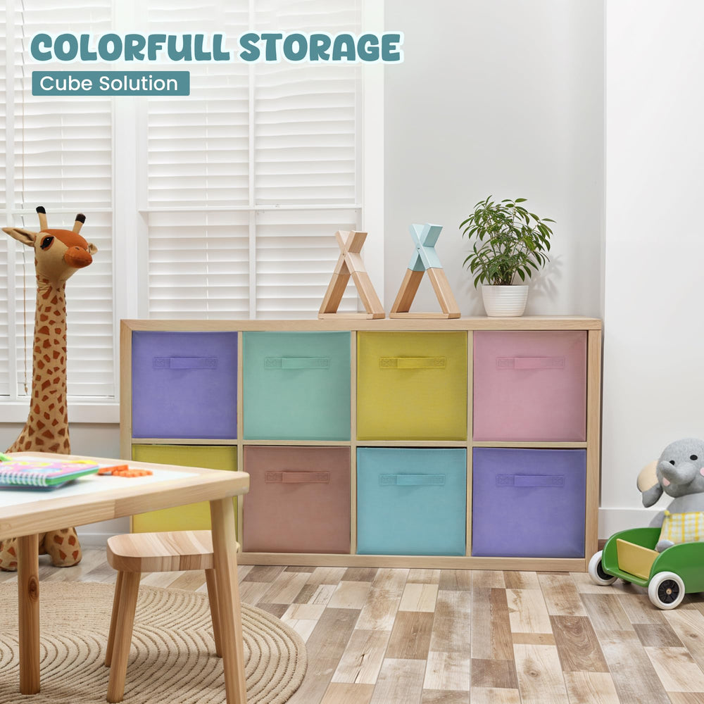 4E's Novelty pastel storage cube bin pink ideal for closet organization.
