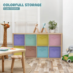 4E's Novelty pastel storage cube bin pink ideal for closet organization.