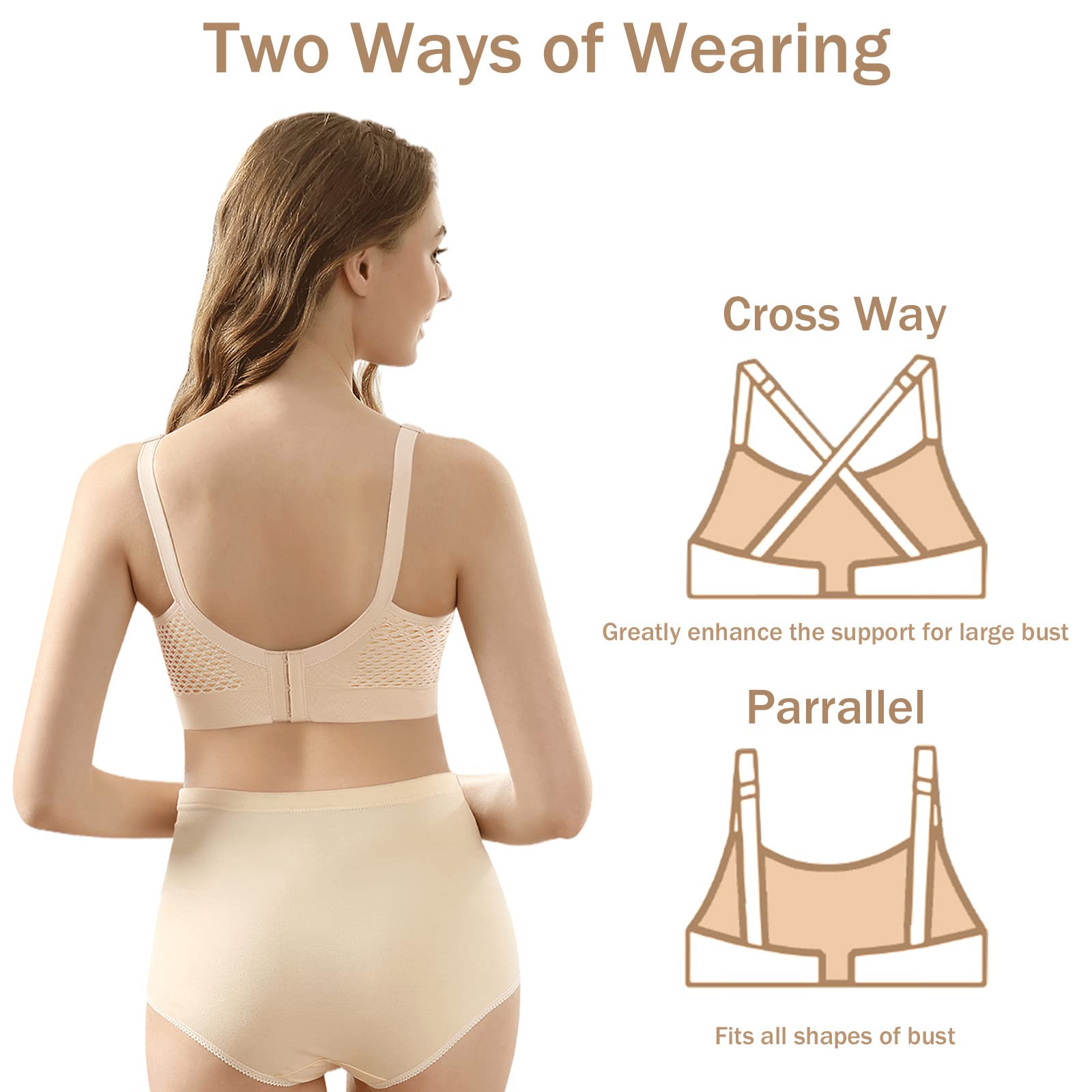 4HOW 4-in-1 design bra supports pumping and nursing in one.