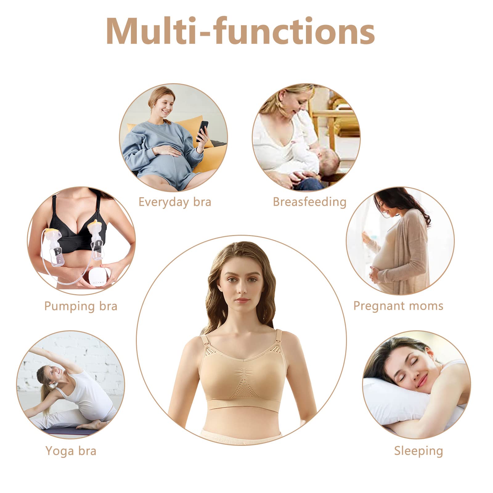 4HOW molded cups with removable foam for discreet nursing and shaping