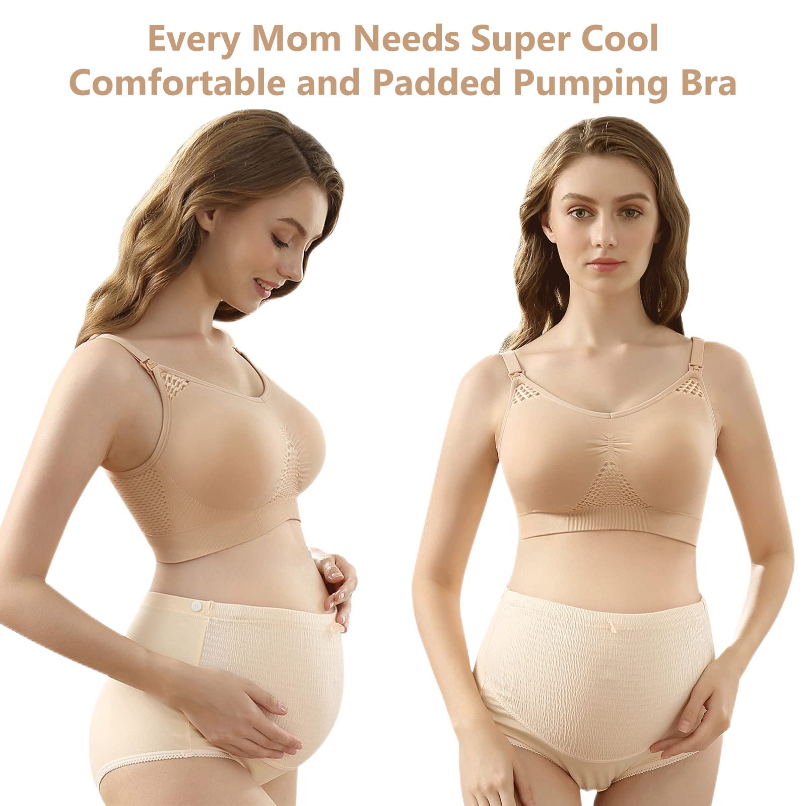 4HOW pumping bra flange secure hold for stable pumping sessions