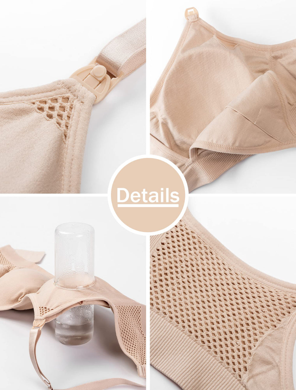 4HOW seamless wire-free comfort with adjustable straps for all-day wear.