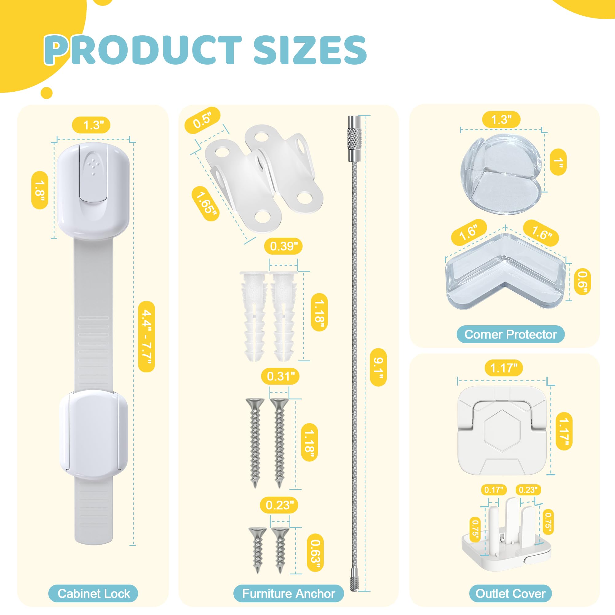 4our Kiddies anti-tip anchors stabilize tall furniture for safer homes with toddlers.