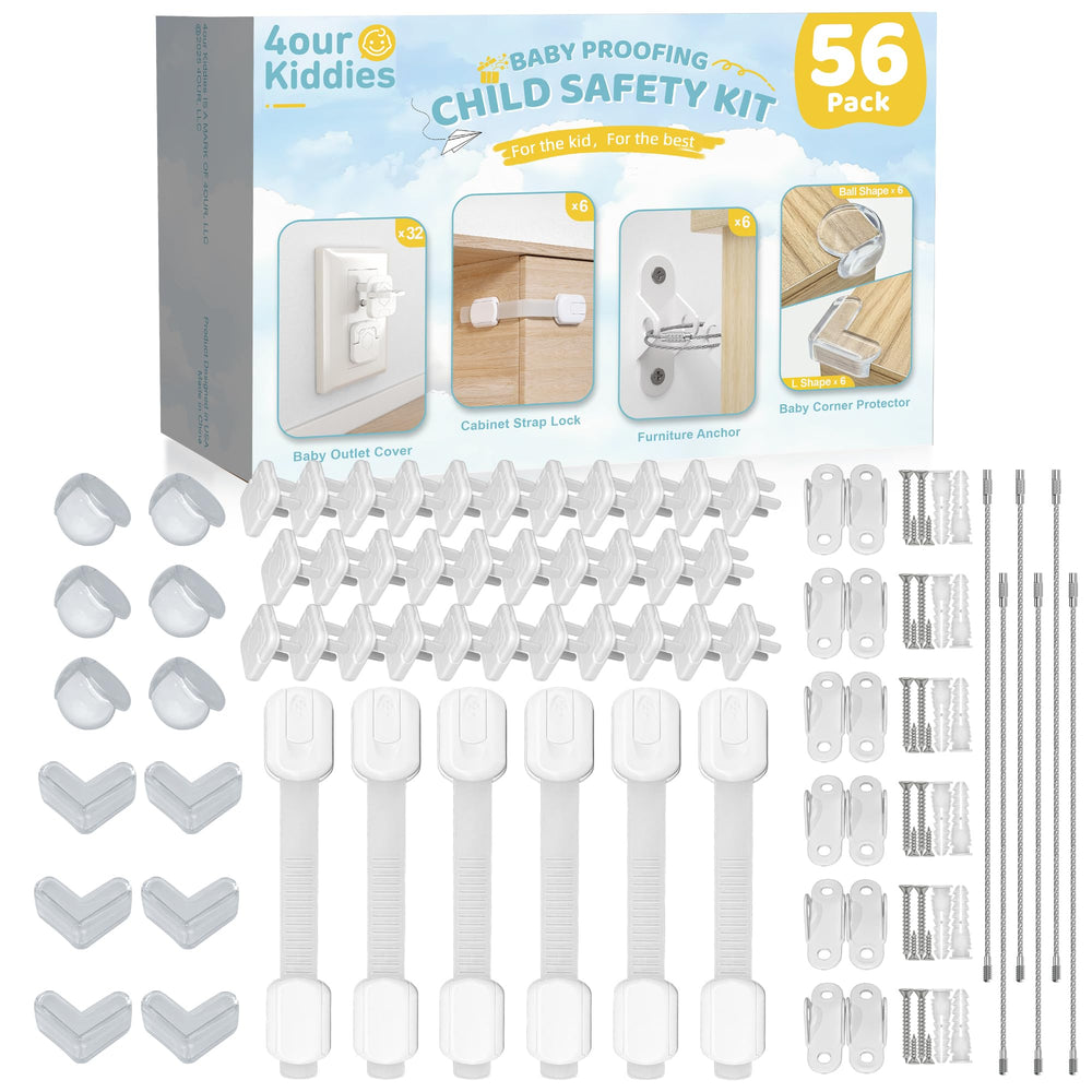 4our Kiddies cabinet locks protect cabinets from curious little hands with simple latching.