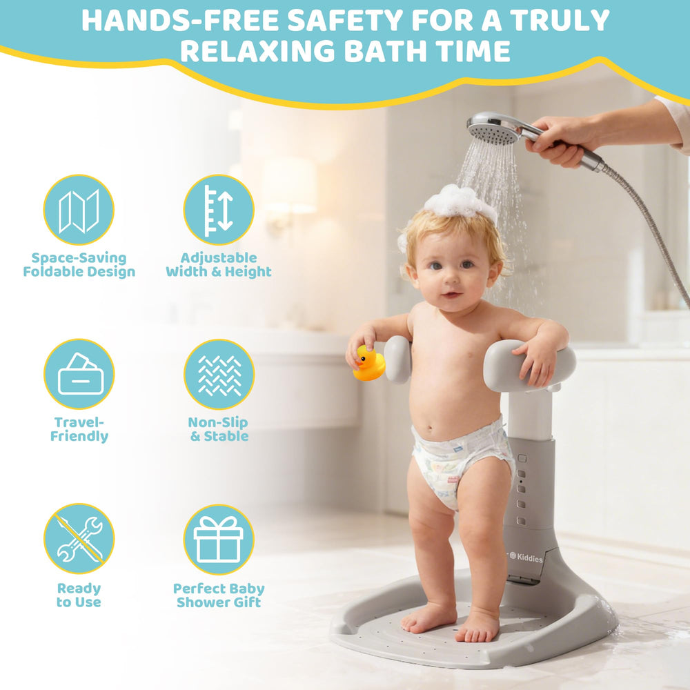 4our Kiddies portable bath stand for apartments and trips.