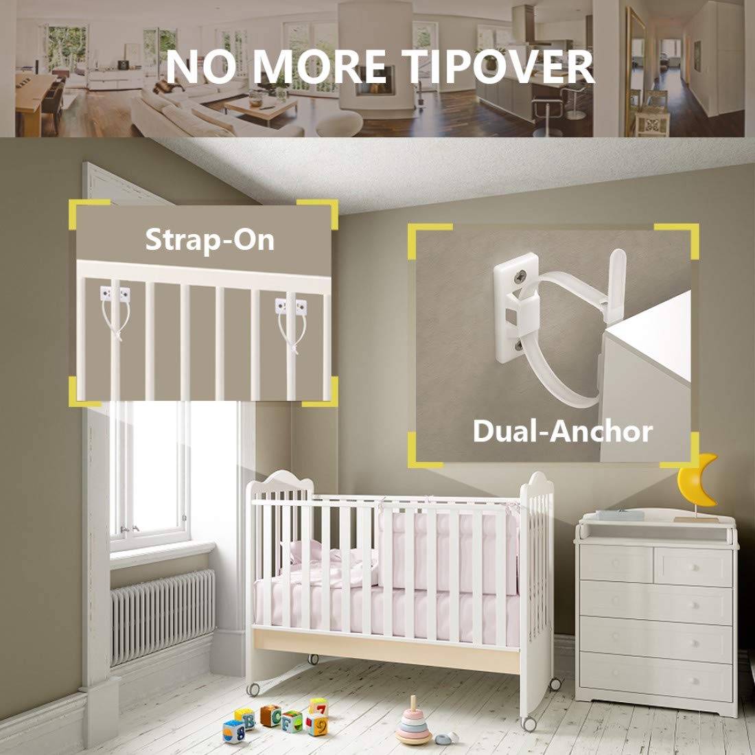 4our Kiddies quick-release strap demonstrated for easy removal during cleaning.