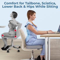 5 STARS UNITED breathable cover improves airflow to stay cool while sitting