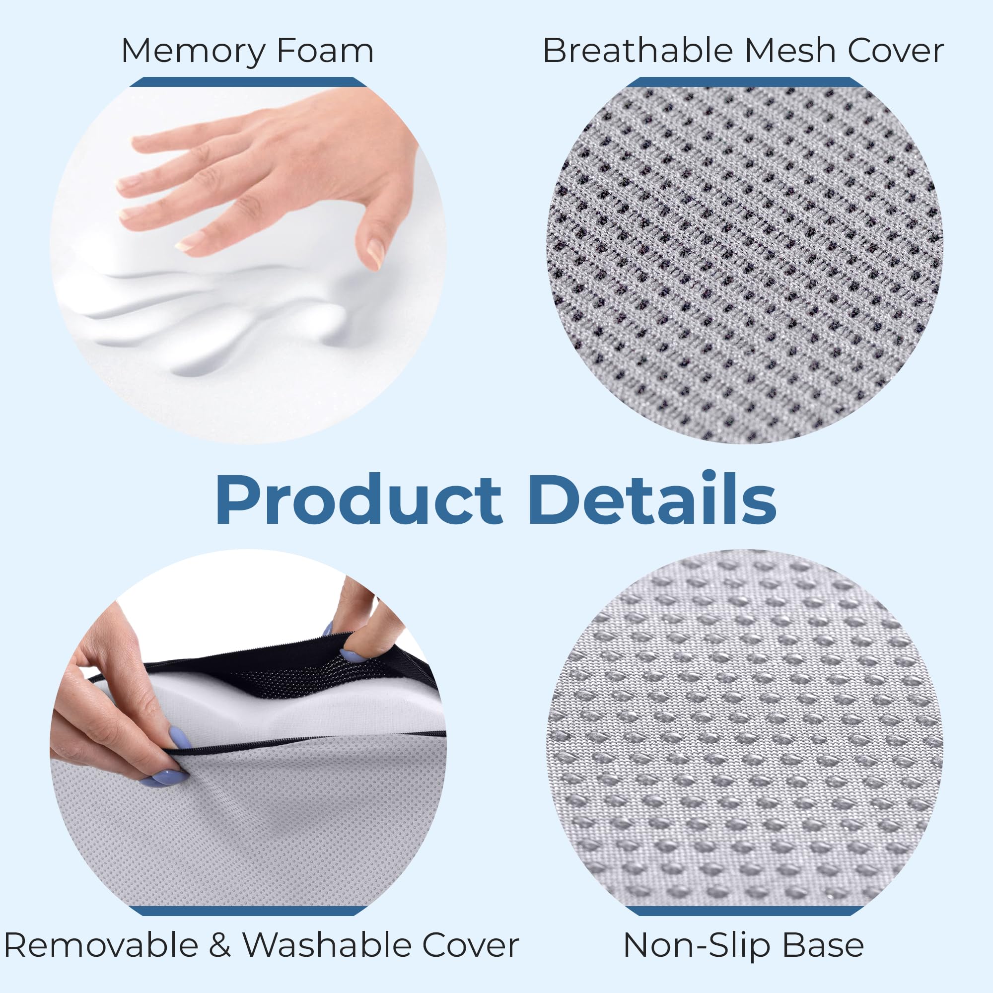 5 STARS UNITED orthopedic-inspired design supports posture during long drives and desk work