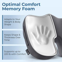 Ergonomic tailbone contour of the 5 STARS UNITED cushion supports upright posture
