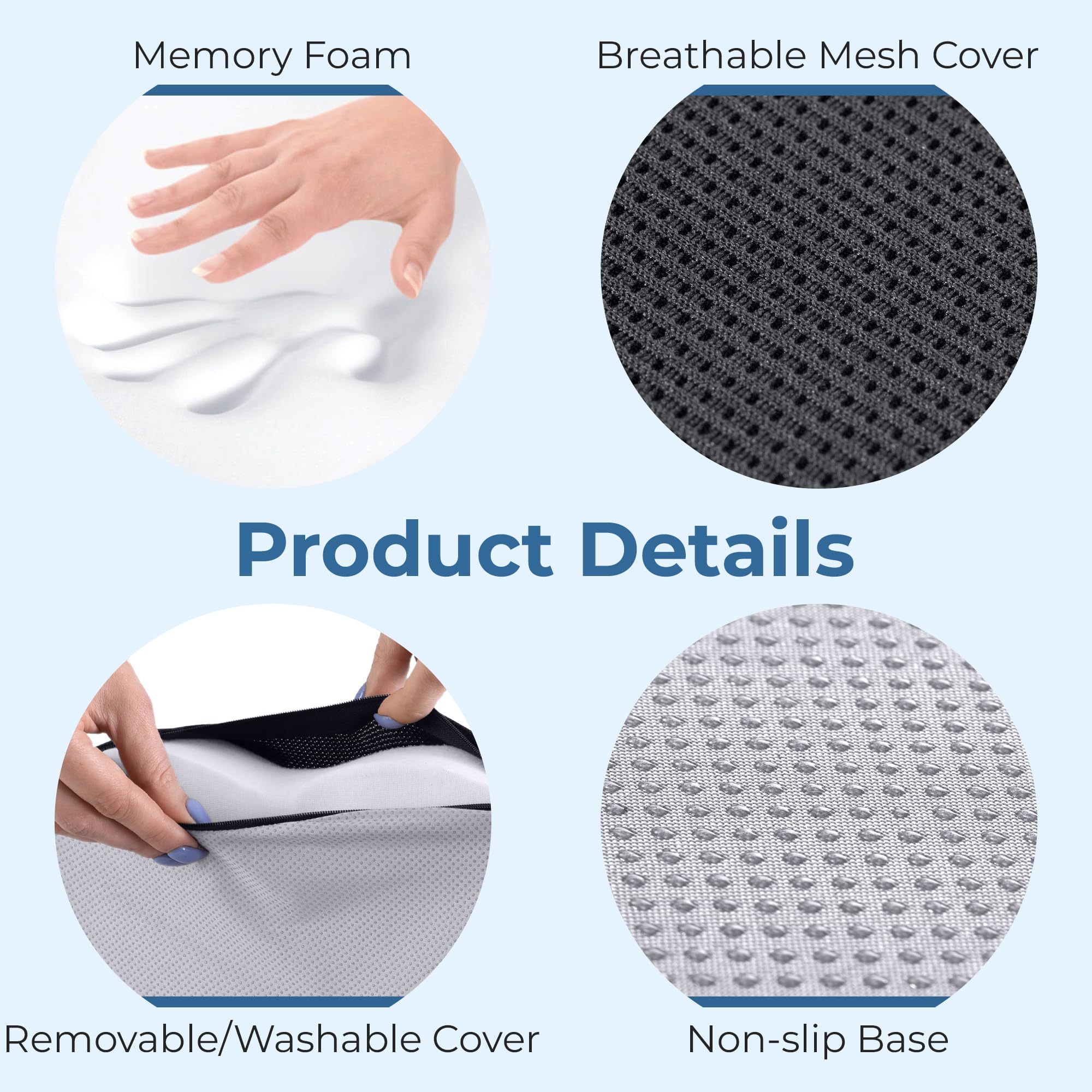 5 STARS UNITED seat cushion fits most office chairs for versatile support