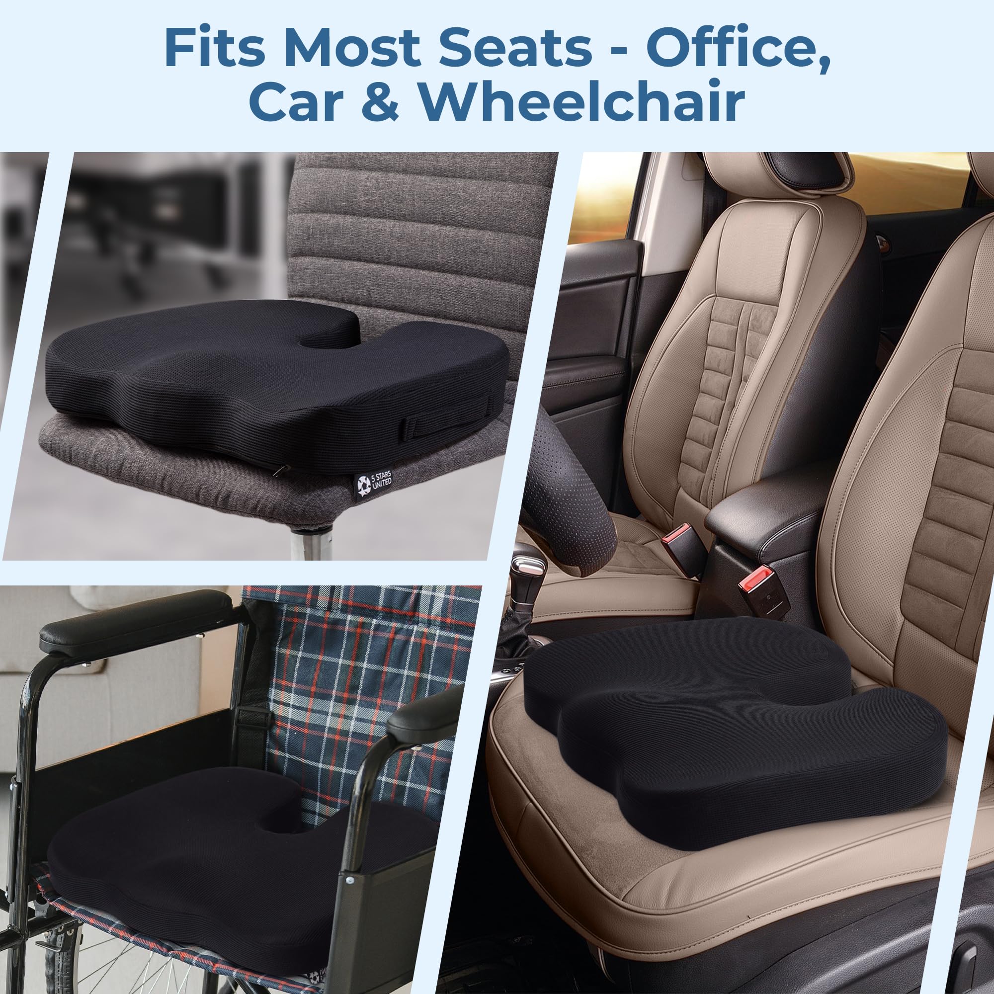 5 STARS UNITED portable cushion with handle for easy transport