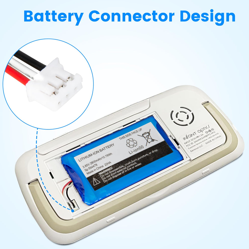7717 DXR8 Pro battery in hand demonstrates portable, ready-to-go power