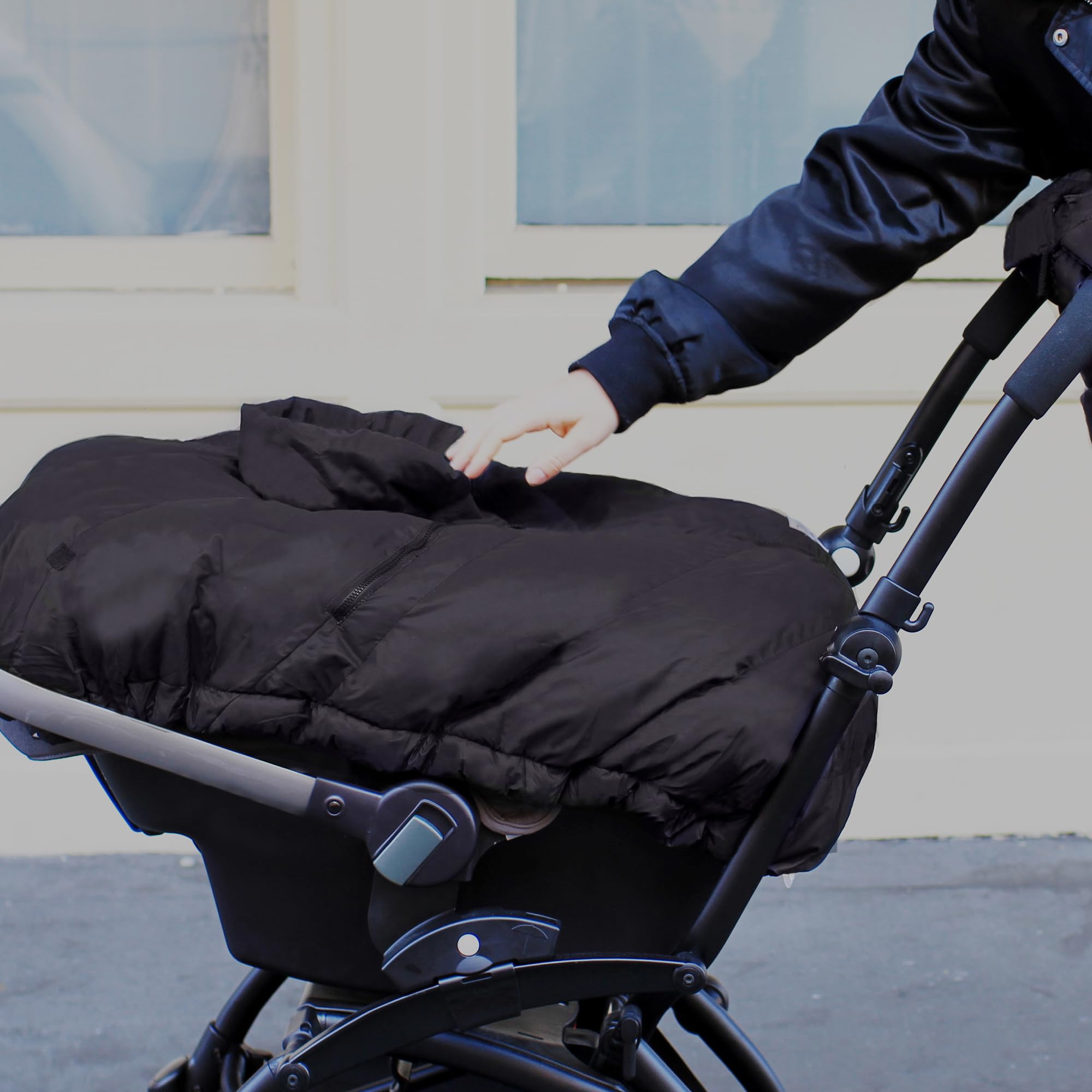 7 A M Cocoon universal fit illustrated on different infant car seats for easy use