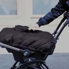 7 A M Cocoon universal fit illustrated on different infant car seats for easy use