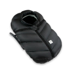 7 A M Cocoon car seat cover shields baby from rain and wind during outings