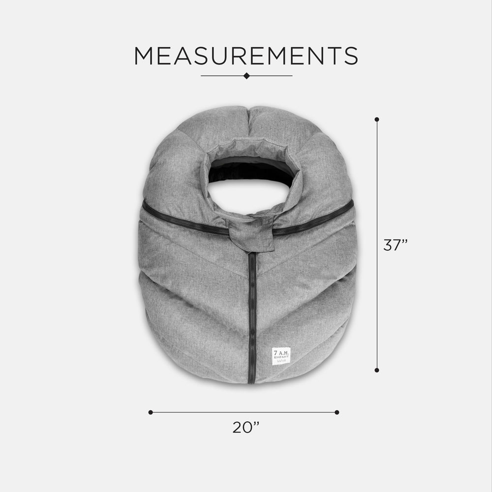 7 A.M. Cocoon cover windproof design for outdoor comfort in chilly weather.
