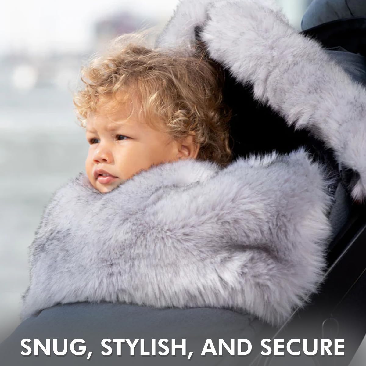 Universally compatible with strollers and car seats.