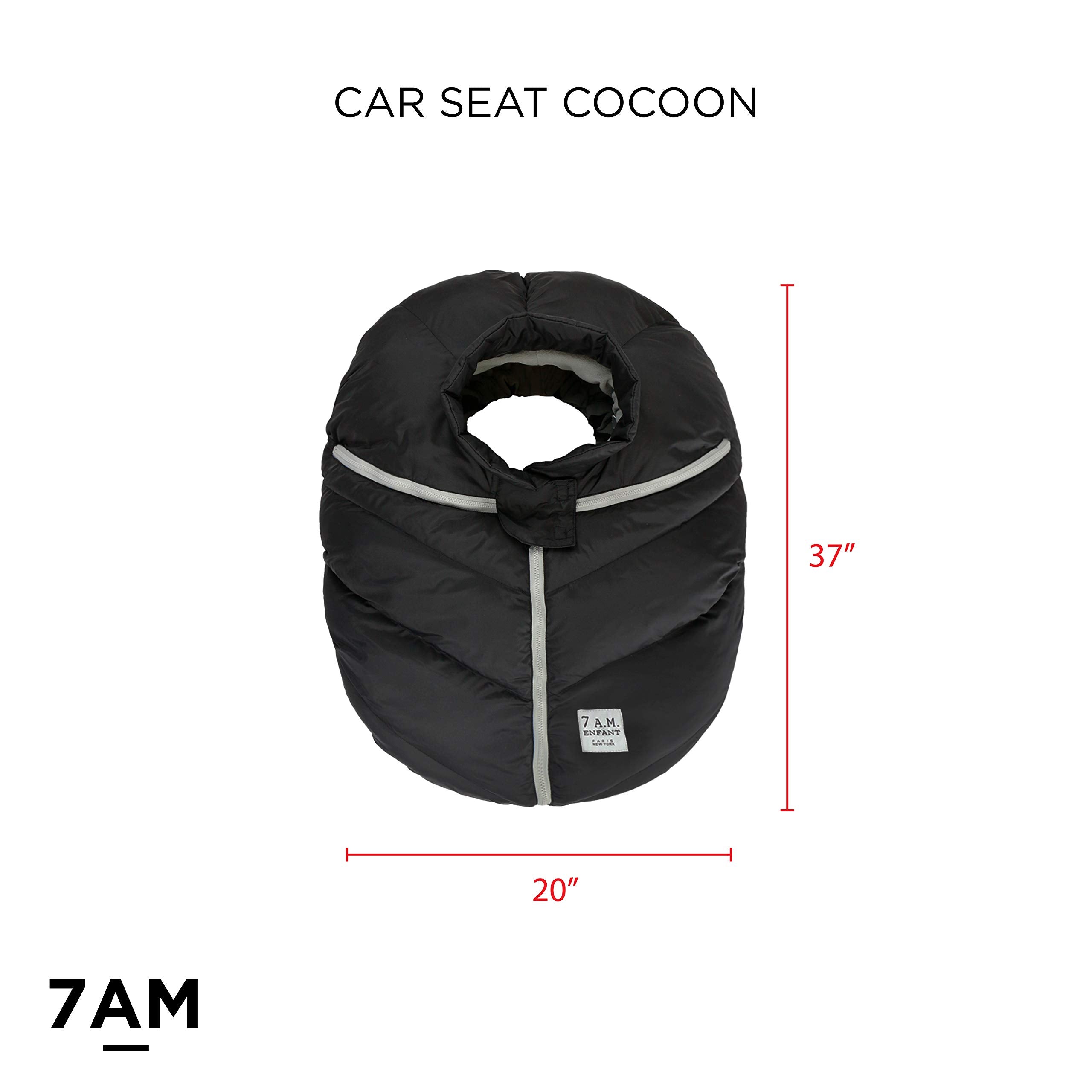 Side zippers on the 7AM Enfant cocoon allow uncovering the head when needed