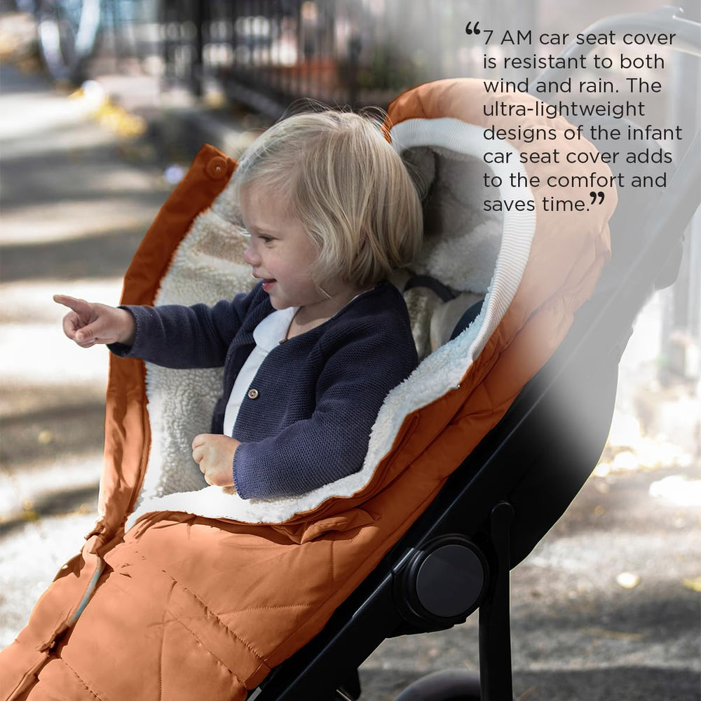 7AM Enfant stroller blanket 212 includes two-length extensions for growing babies.