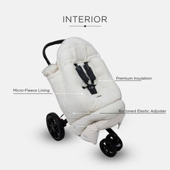 7AM Enfant stroller blanket 212 has a water-resistant shell to keep baby dry.
