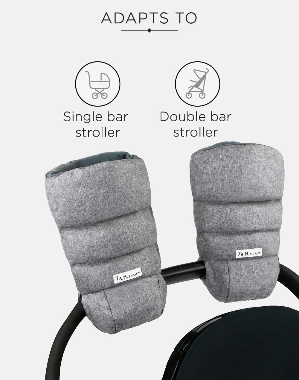 7 A.M. Enfant Warmmuffs rated to -20°C for frosty days.