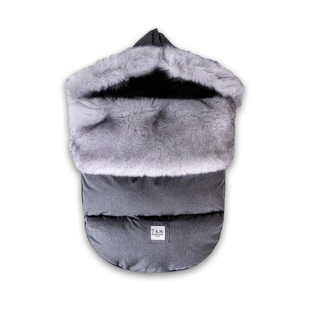 7 A.M. Enfant universal footmuff on stroller, warm winter protection.