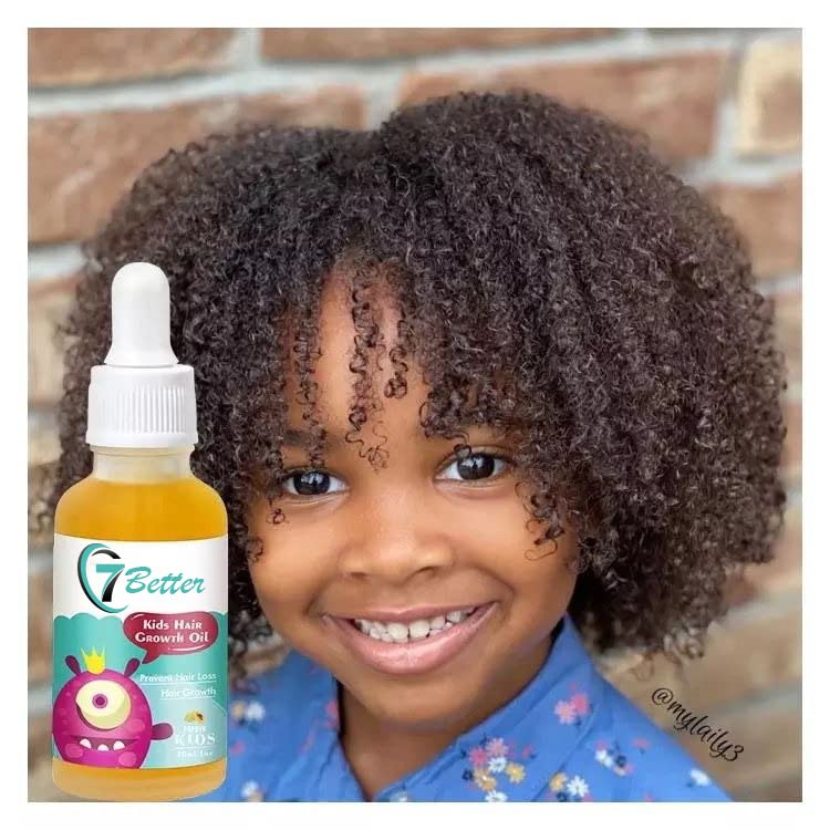 7better natural baby hair serum bottle pour soothes dry scalp and nourishes roots
