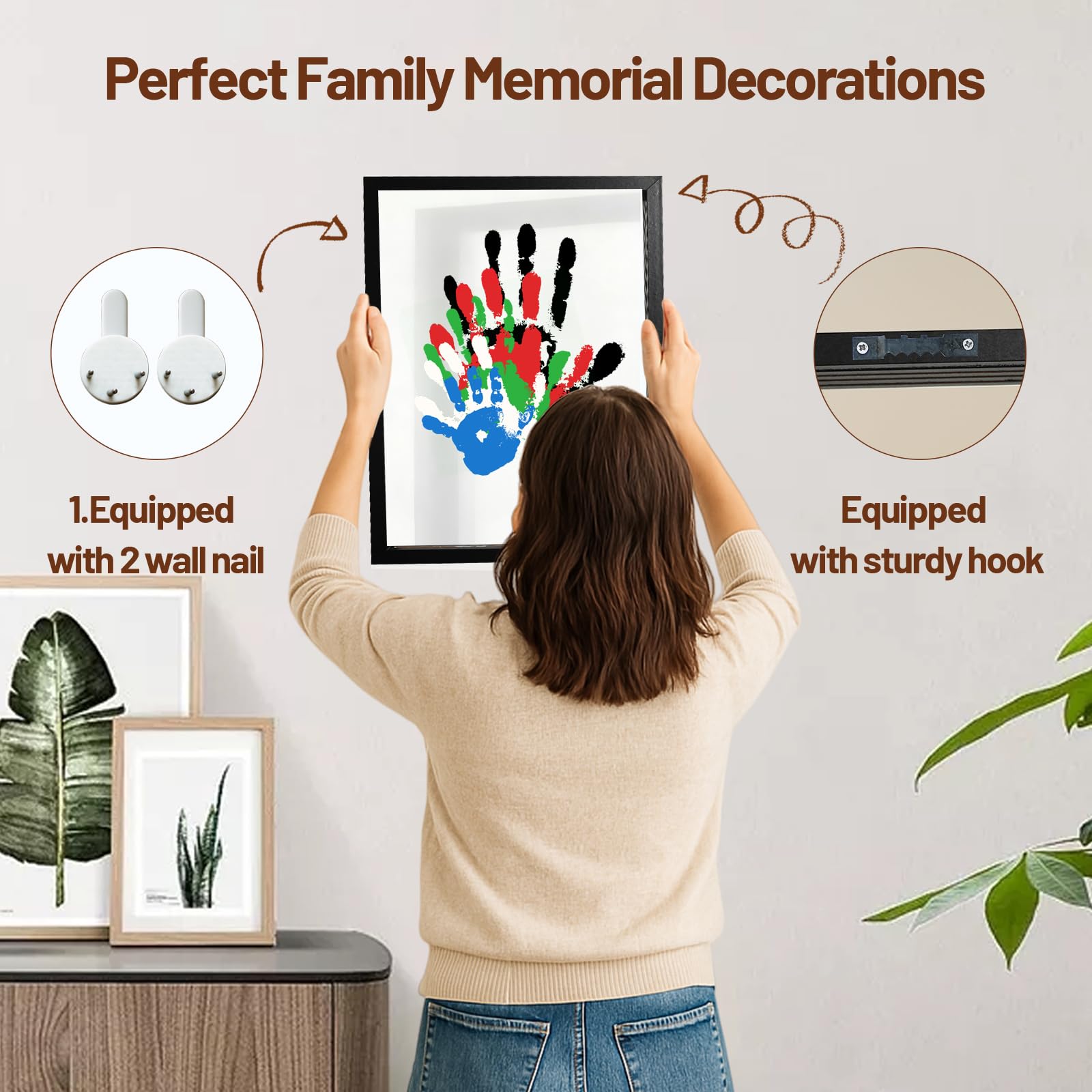80s handprint kit ready as a thoughtful gift for new parents and grandparents
