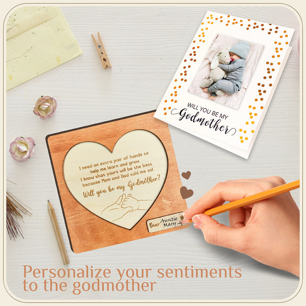 97 Decor fairy godmother design with engraved heart and holding hands