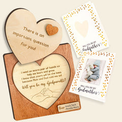 97 Decor godparents proposal sign with heart design, a lasting baptism keepsake.