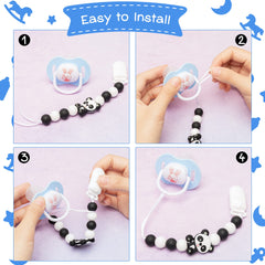 9tilight elephant pacifier clip provides teething massage and secure attachment
