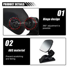 LAINLOY wide-angle convex design helps minimize blind spots during drives.