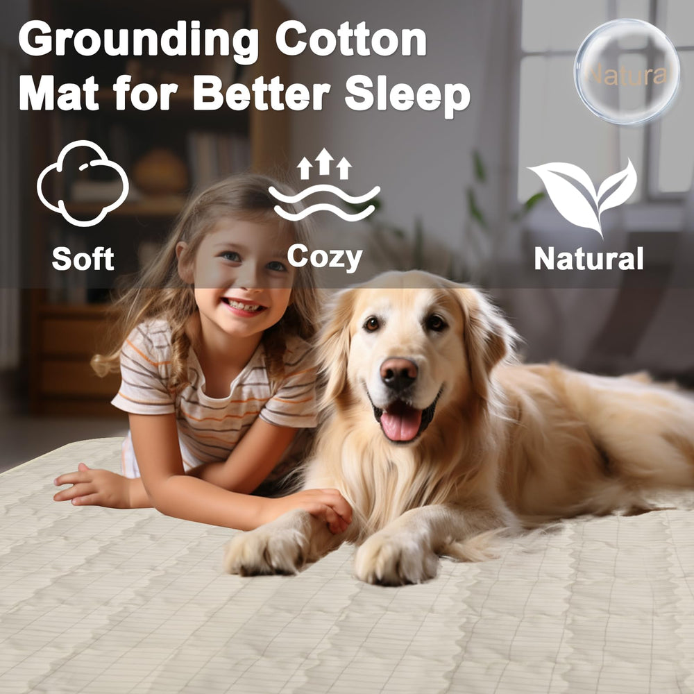 LOYDBDT grounding pad close-up illustrates lightweight, adjustable bedding accessory