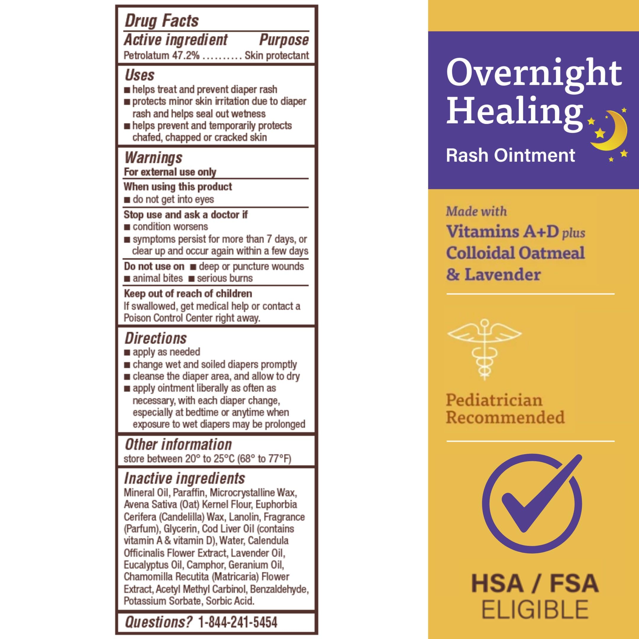A+D ointment packaging shown for easy diaper rash care.