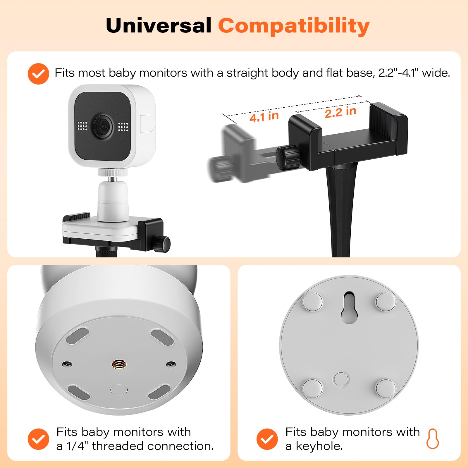 A2C Baby Monitor Mount durable-aluminum-silicone build provides secure support