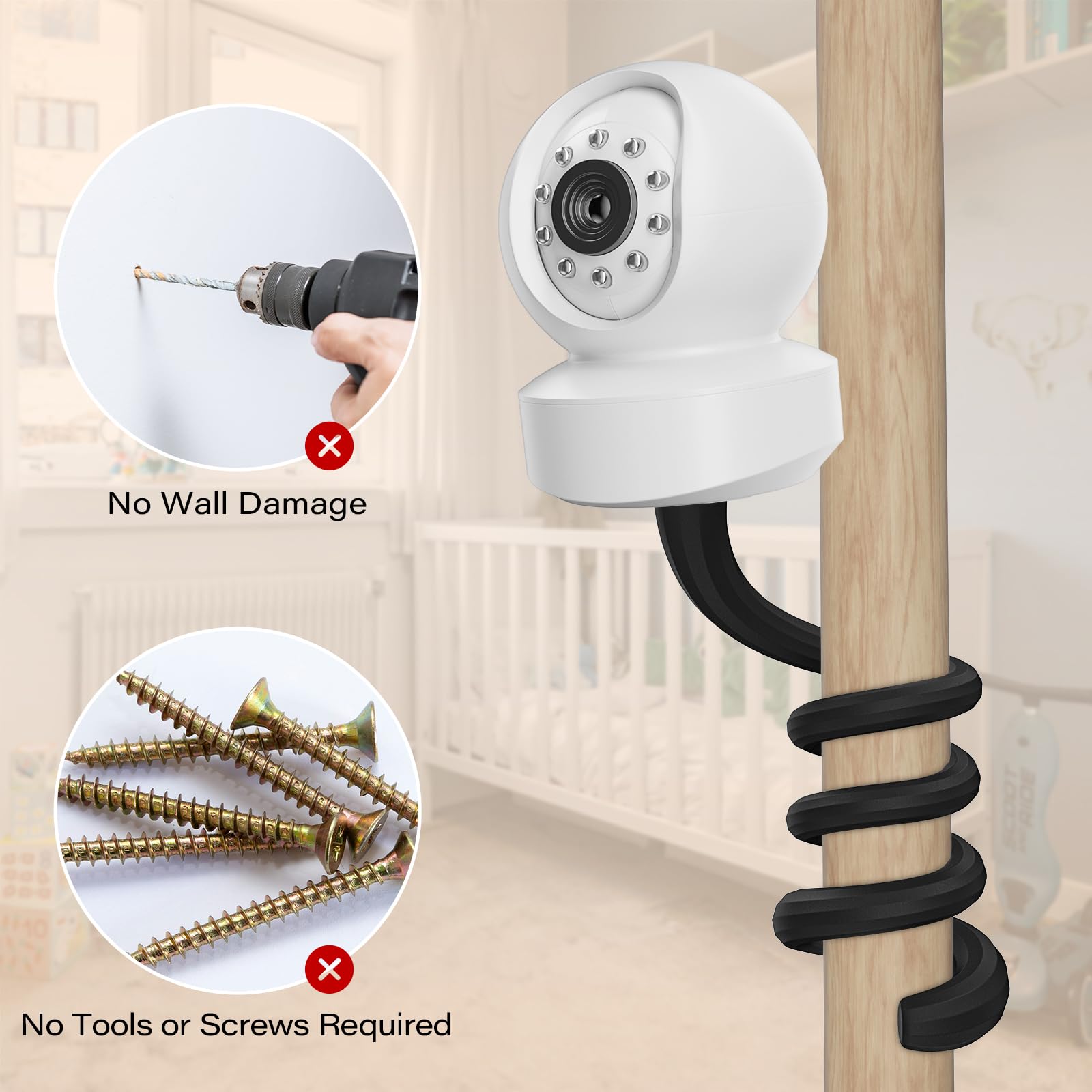 A2C Baby Monitor Mount foldable-travel design fits easily in bags