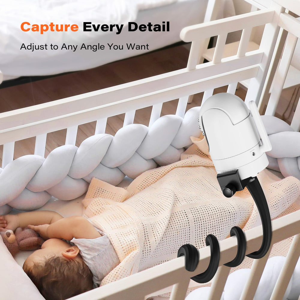 A2C Baby Monitor Mount secure-clip ensures stable placement on furniture