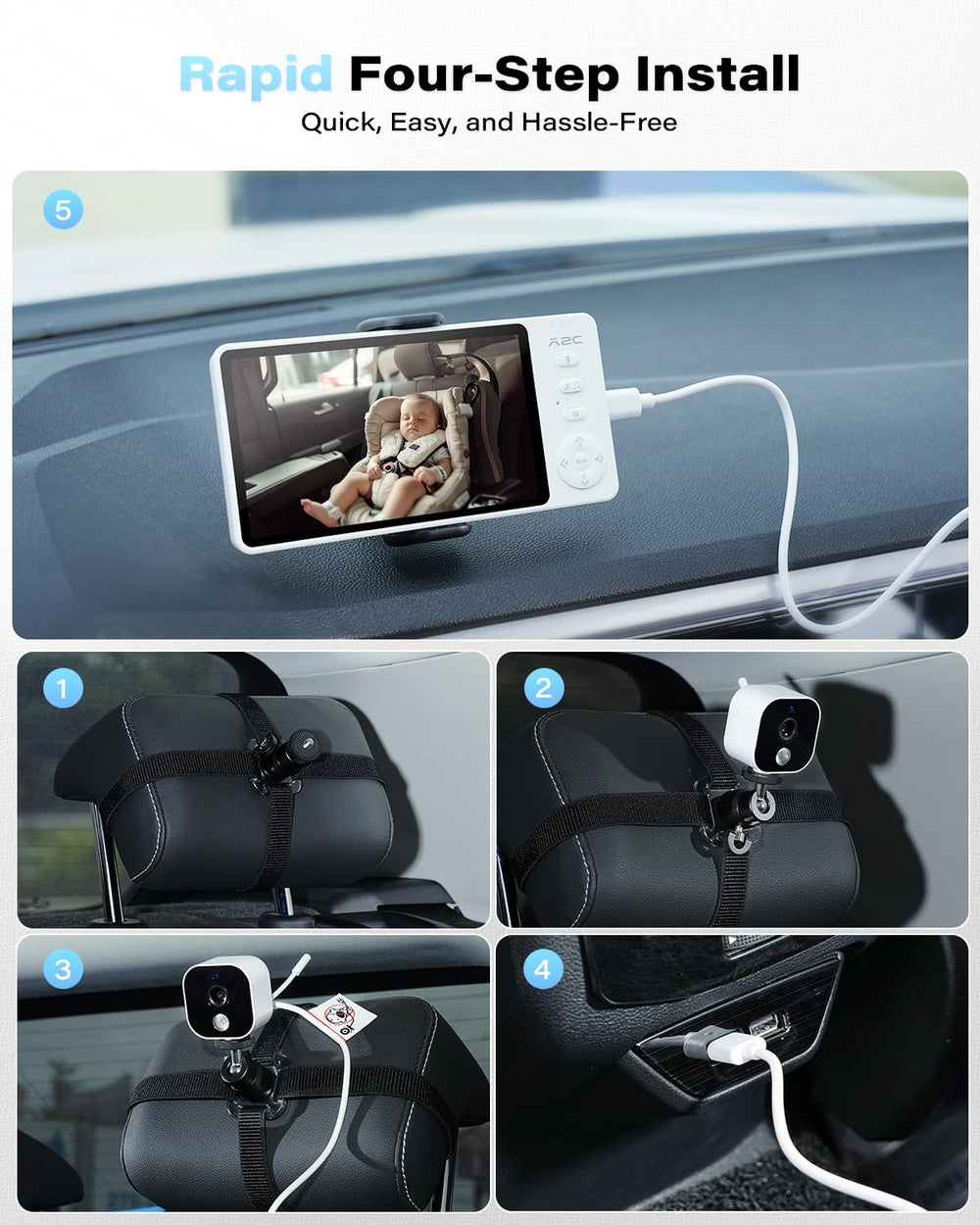 A2C dashboard/vent mount keeps camera secure and neat