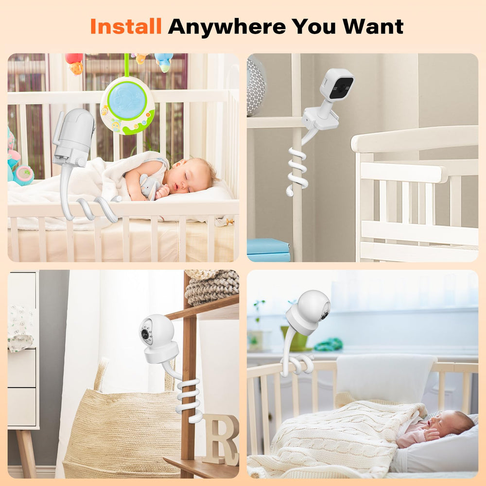 A2C universal mount in white finish complements nursery decor.