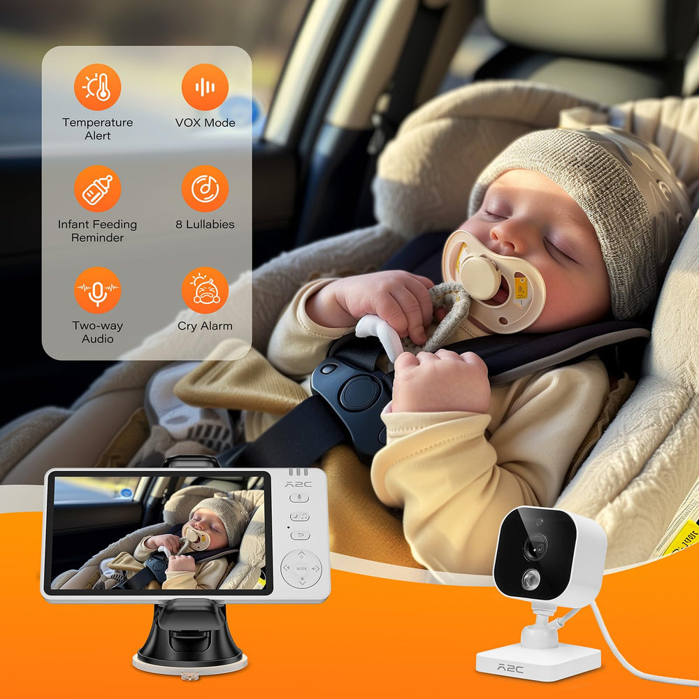 A2C wireless baby car camera auto-pairing simplifies setup on first use.