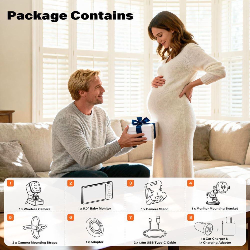 A2C Wireless Baby Monitor quick pairing cue supports effortless setup.