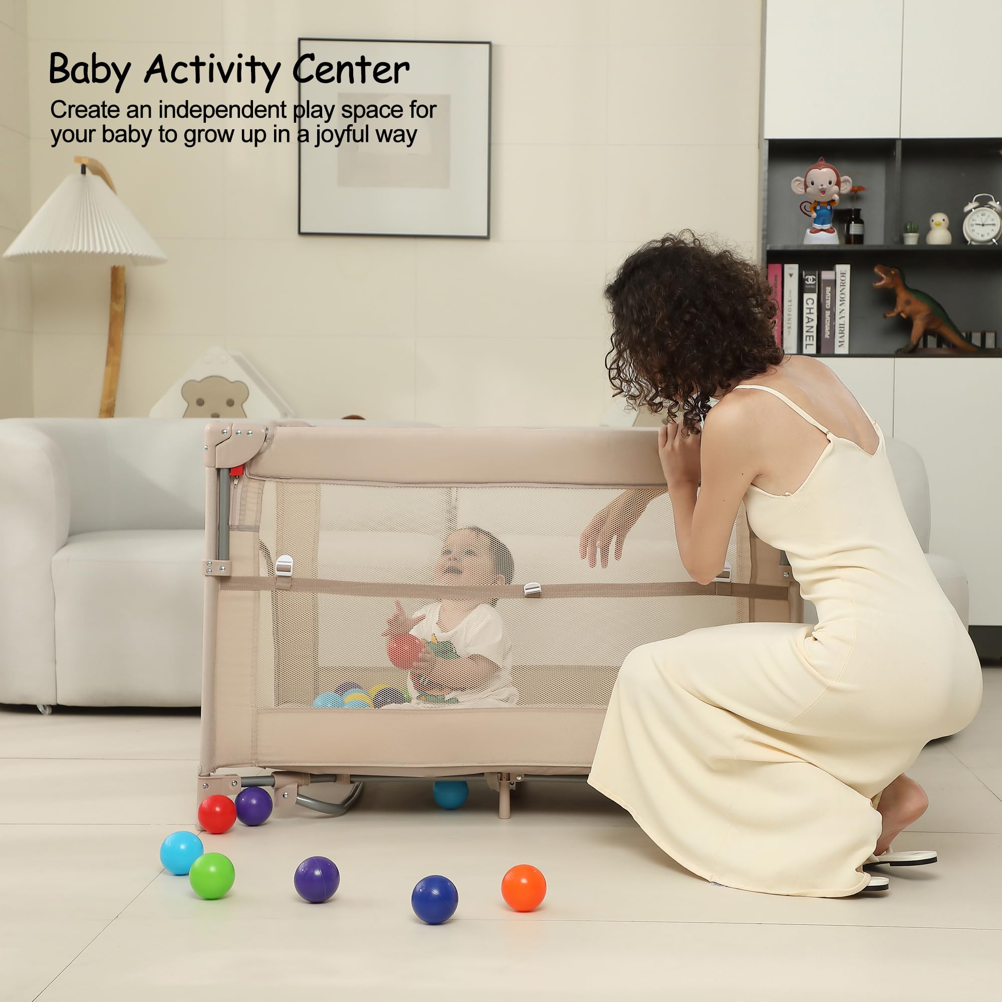 A2DAO versatile playard ideal as bedside crib transition.