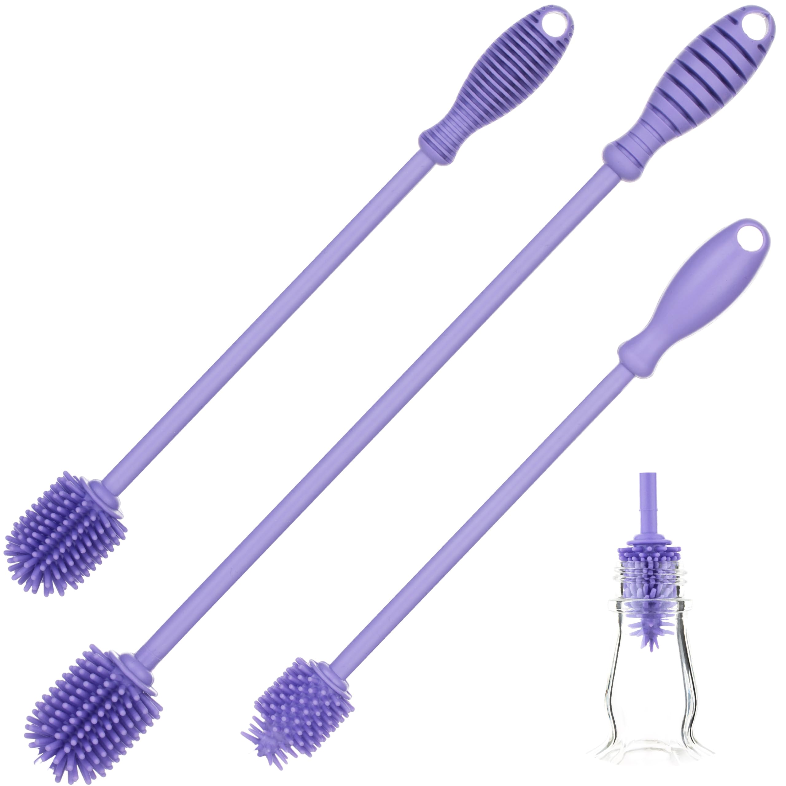 A2S Protection A-Brush silicone bottle cleaner with long handle for thorough reach.