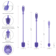A2S Protection silicone bottle brush for cleaning narrow openings.