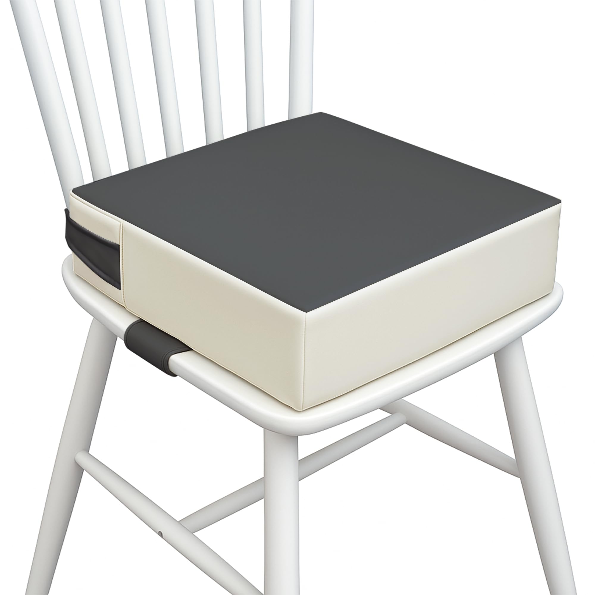 AAAini toddler booster seat on a dining chair for secure mealtime.