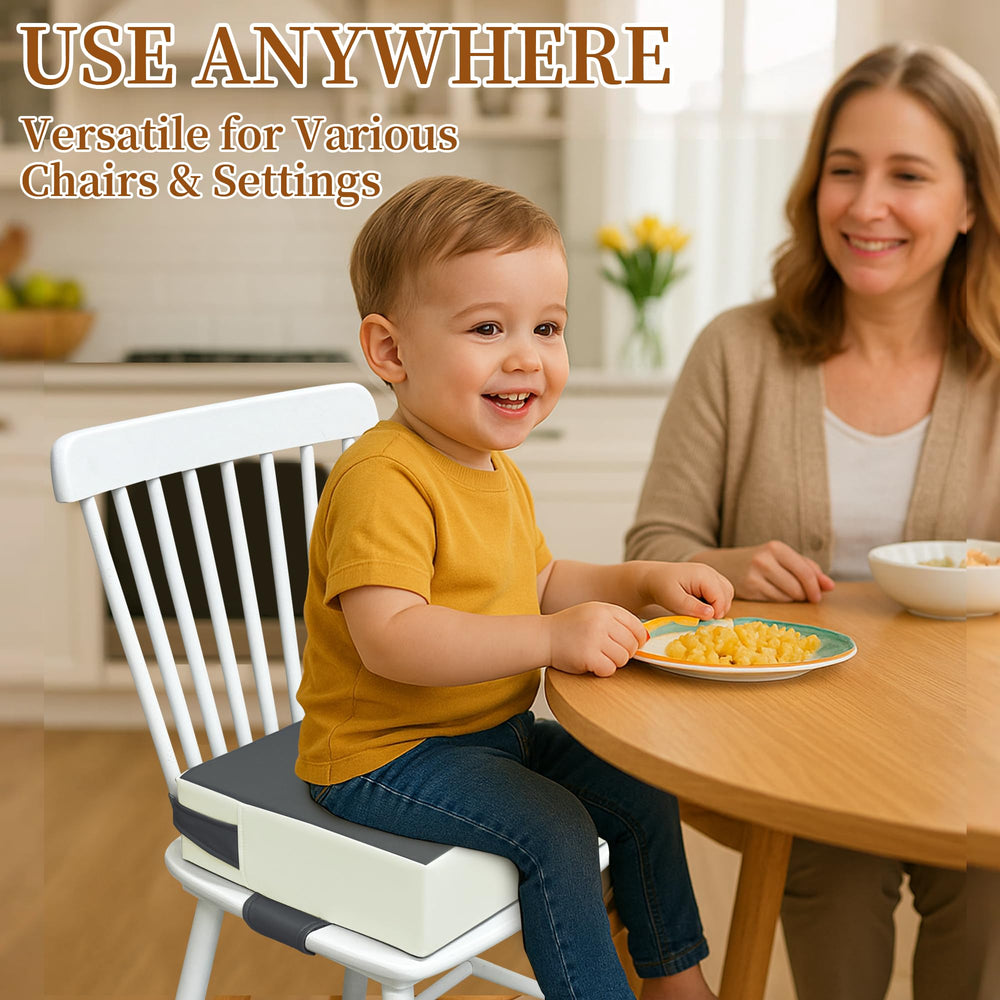 AAAini booster seat with double safety straps keeps child safely in place.