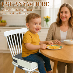 AAAini booster seat with double safety straps keeps child safely in place.
