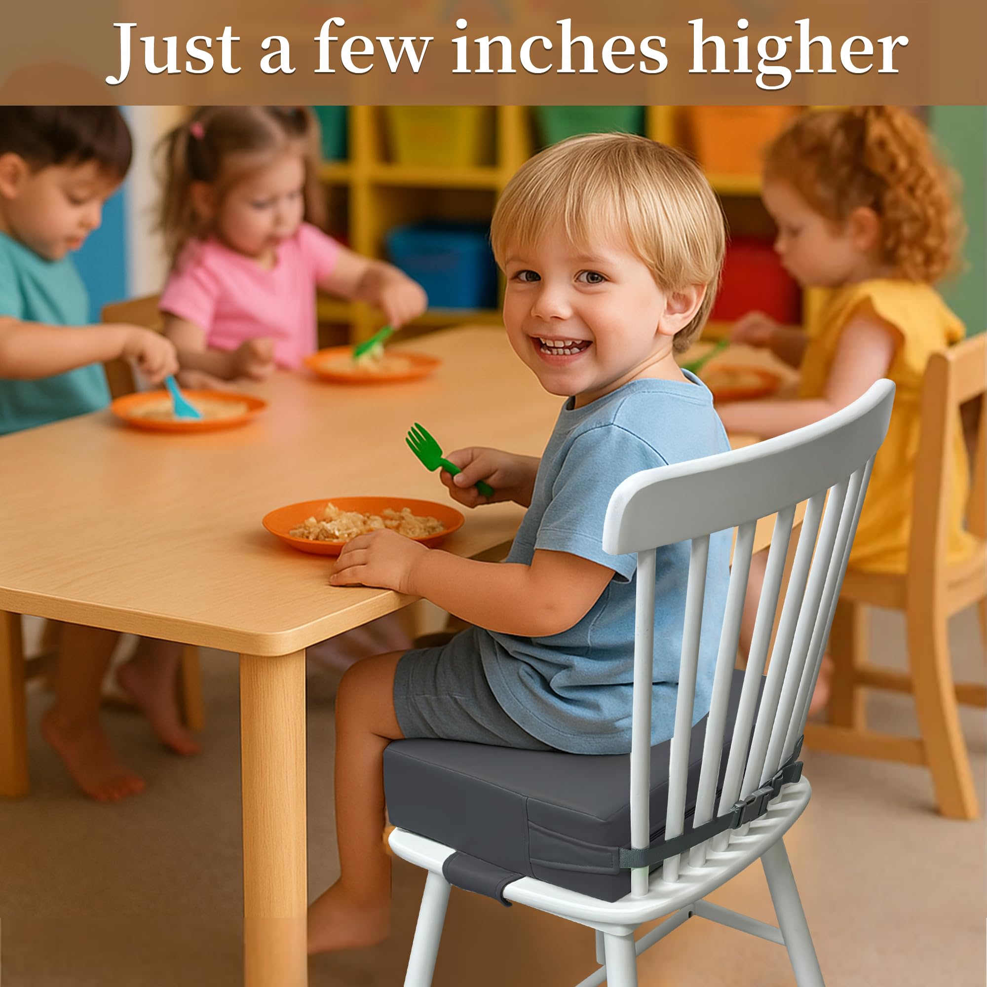 AAAini booster seat is lightweight and portable for travel and outings.