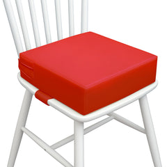 AAAini Toddler Booster Seat in red on chair showing stable dining support